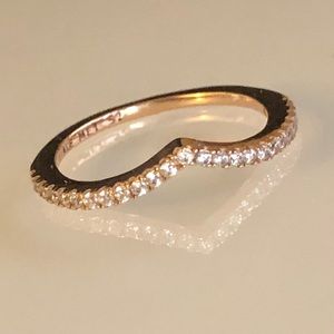 Pandora “Sparkling Wishbone” Ring